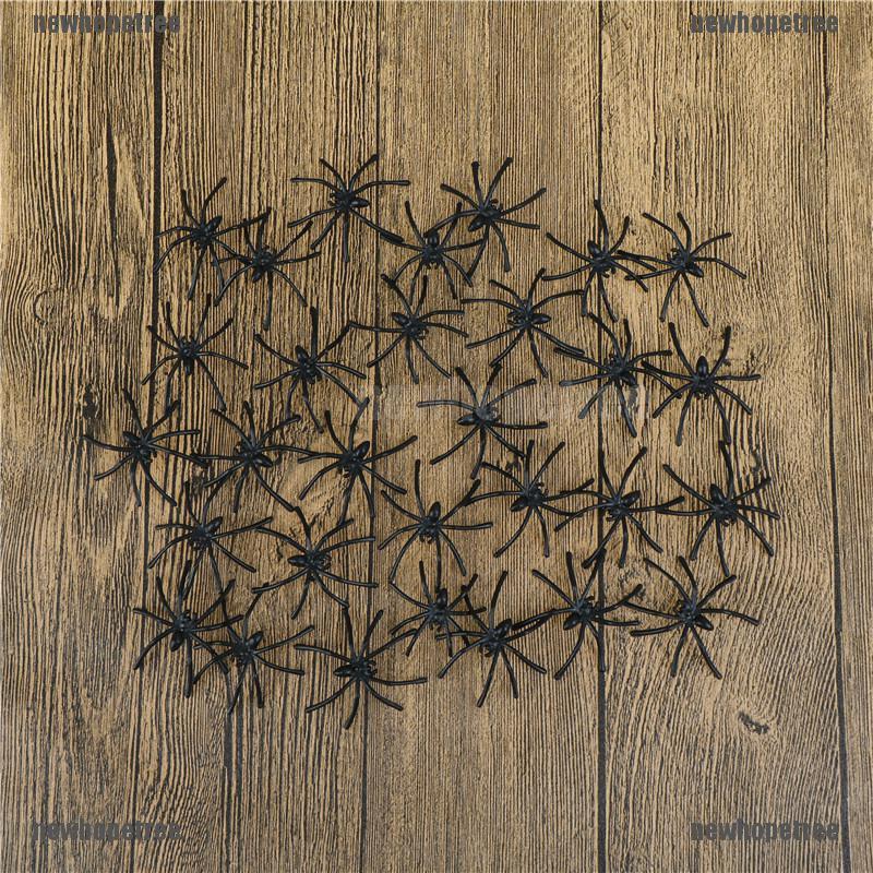 Set 30 NhệN NhựA MàU Đen ĐộC ĐáO Trang Trí Halloween