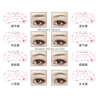 Kit 24 khuôn kẻ mày MayCreate