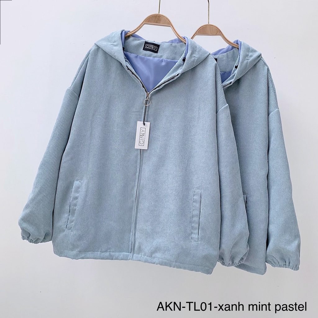 Áo Khoác Nhung Tăm ULZZANG 2 Lớp|Form Rộng Freesize|GinHouse Shop