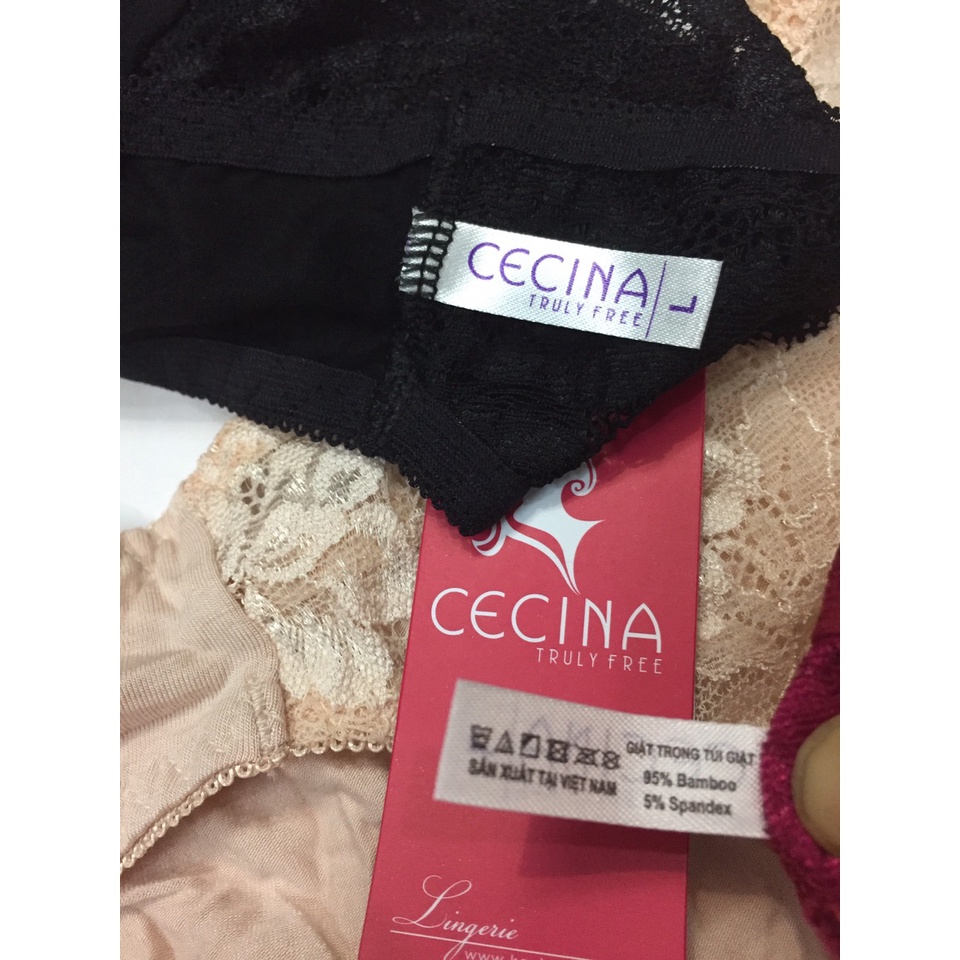 CPB2 Quần lót nữ Việt Nam, quần lót nữ cotton CECINA đáp ren giữa quyến rũ