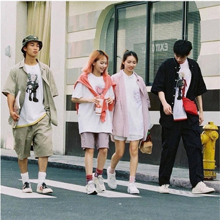 Áo thun nam nữ cộc tay kaws unisex