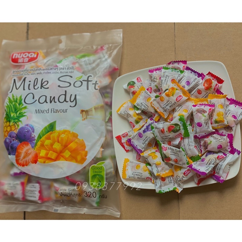 kẹo trái cây Milk Soft Candy Thái Lan 320gram - Shop chuyên sỉ