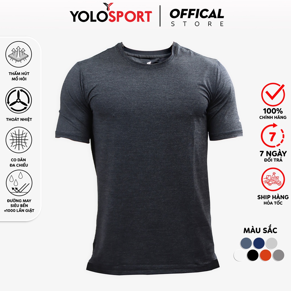 Áo Thể Thao Nam YOLO Co Giãn 4 Chiều Tập Gym Vận Động Thoáng Mát Chuẩn Form Nhiều Màu