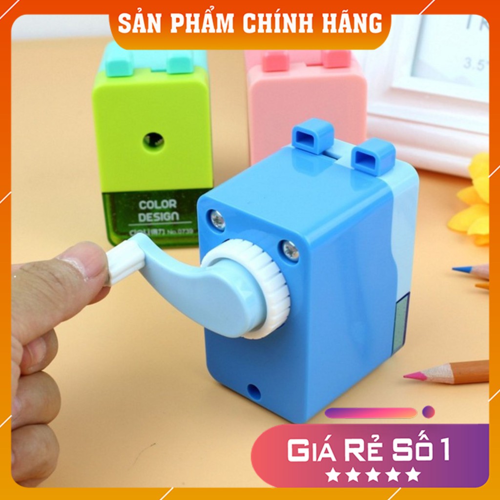 Máy Gọt Bút Chì Quay Tay 0739 - Đồ Dùng Học Tập - Ánh Dương - Gọt Bút Chì Dễ Thương