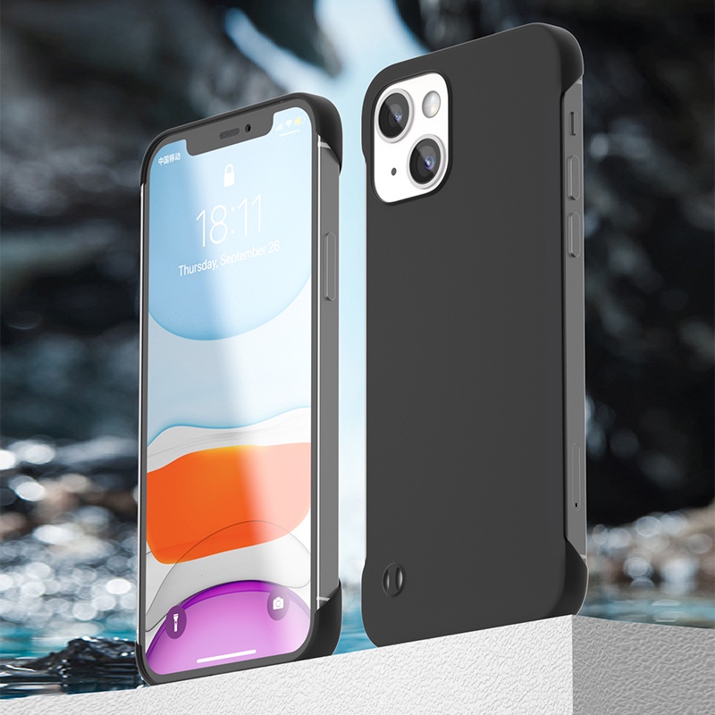 Ốp Điện Thoại PC Cứng Mỏng Mặt Nhám Chống Sốc Không Viền Màu Kẹo Cho iPhone 13 12 Pro
