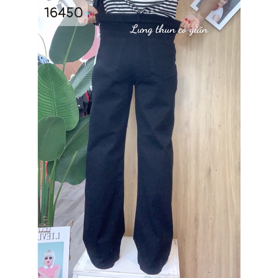 Quần ống rộng Culottes BIGSIZE jean Suông 16450-XĐẬM-ĐEN,16715-XNHẠT