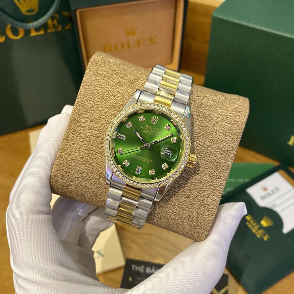 Đồng hồ nam dây thép Rolex Hàng đẹp fullbox bảo hành 12 tháng sáng sang xin mịn