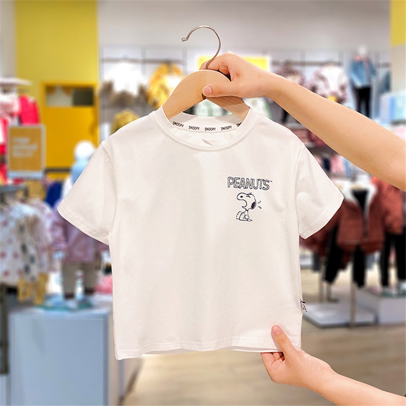 Áo Bé Trai Cộc Tay In Chú Chó Snopy, Áo thun trẻ em từ 1 - 5 tuổi chất cotton cao cấp - SUMO KIDS