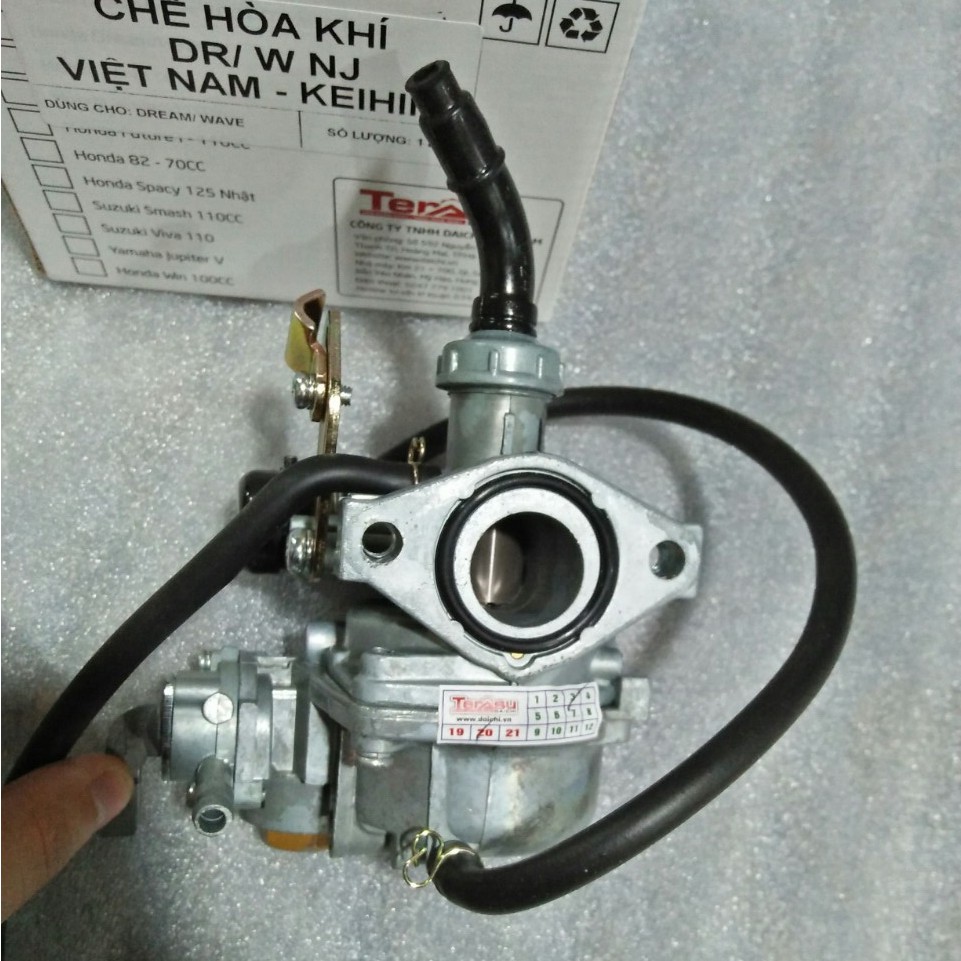 Bộ sản phẩm chế hòa khí dành cho xe máy Dream /wave/ Future neo  NJ Thay Cho Xe Máy Honda Giao Hàng Toàn Quốc