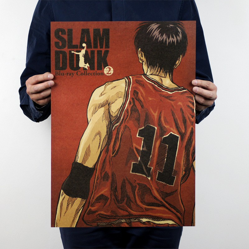 Poster Phim Hoạt Hình SLAM DUNK Bằng Giấy Kraft Treo Tường Trang Trí