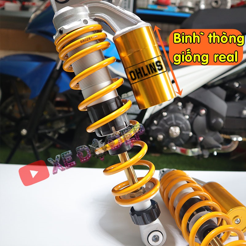 Phuộc Ohlins Bình Dầu Thòng Ty Vàng Giống Real