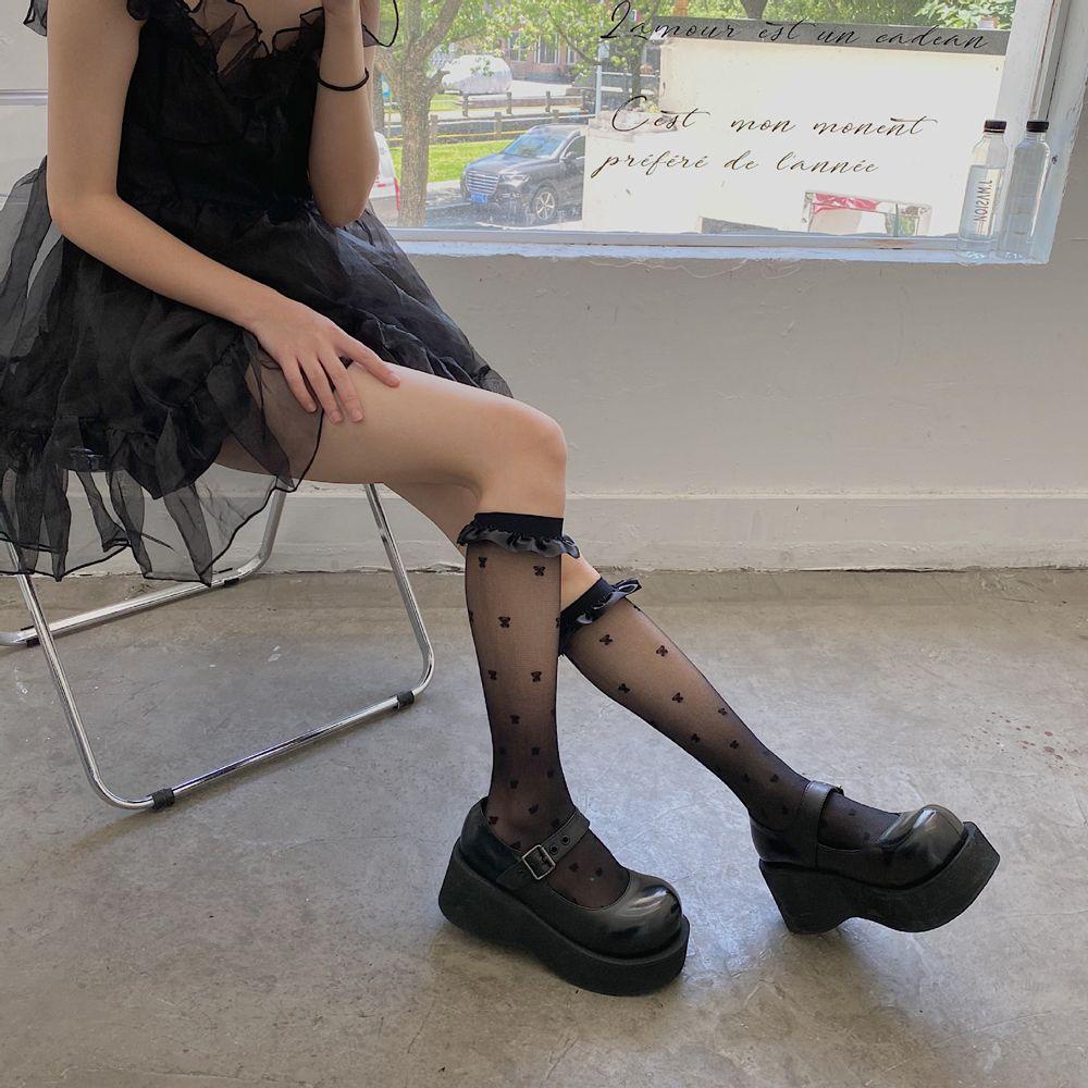 AROMA Vớ Phối Ren Thoáng Khí Phong Cách Lolita Thời Trang Cho Nữ