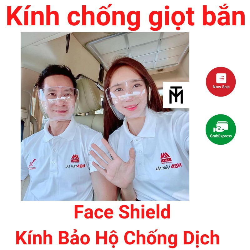 Size L - Face Shield Kính Chống Giọt Bắn Bảo Hộ Chống Dịch