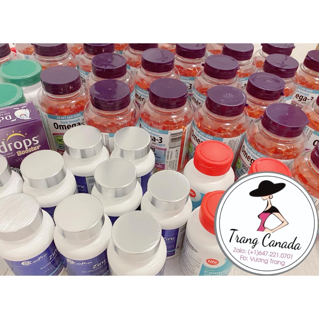 Viên dầu cá Omega 3 coq10, hàm lượng 900mg, công nghệ khử tanh, hộp 80 viên- webber Canada