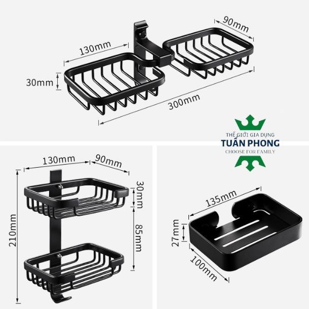 Kệ Để Xà Bông Xà Phòng 2 Tầng,Khay Đựng Xà Bông Xà Phòng Nhà Tắm Phong Cách Bắc Âu Hiện Đại Dễ Dàng Lắp Đặt Và Sử Dụng