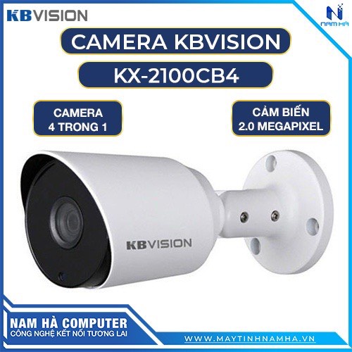 Combo 4 Camera 2.0MP FullHD + 1 Đầu ghi KBvision + Full Phụ kiện Chính Hãng