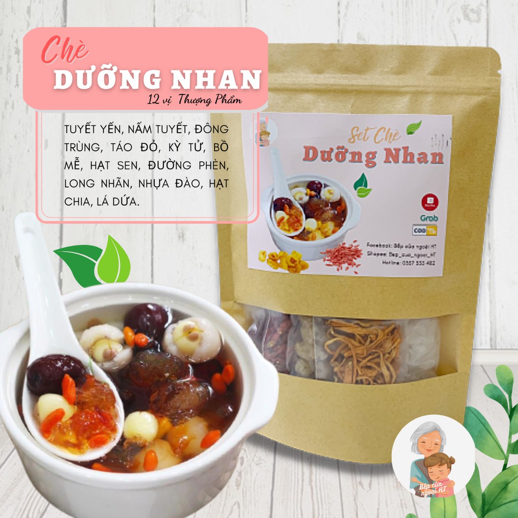 [SỈ_LẺ] Set Chè Tuyết Yến Dưỡng Nhan Nấu 12-15 Chén Thượng Phẩm (Set Vừa) - Bếp của Ngoại HT | BigBuy360 - bigbuy360.vn