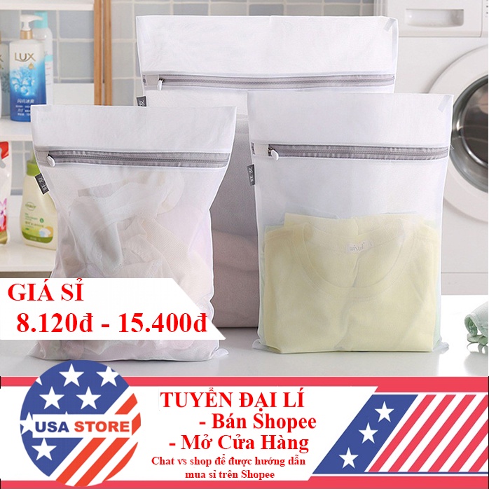 (Video Review) Túi Lưới Đựng Quần Áo Cho Máy Giặt HÀNG DÀY G7 - Bảo Vệ Đồ Lót Trong Máy Giặt (Khóa Màu Xám)