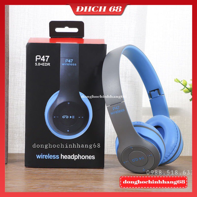 Tai Nghe Chụp Tai Bluetooth P47, Tai Nghe Chụp Tai P47 Bản Nâng Cấp Hoàn Hảo Của Tai Nghe F10 Plus .Bảo Hành 12 Tháng