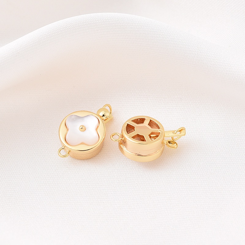 Vòng Tay Ngọc Trai Có Nắp Bằng Đồng Mạ Vàng 18K diy