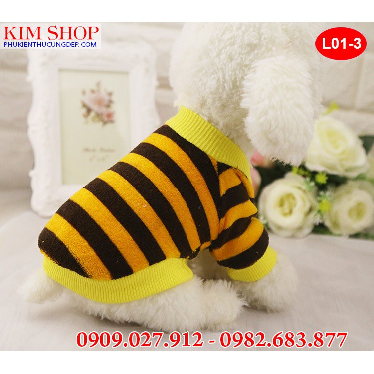 Aó Thun Sọc Ngang Dành Cho Chó Cưng