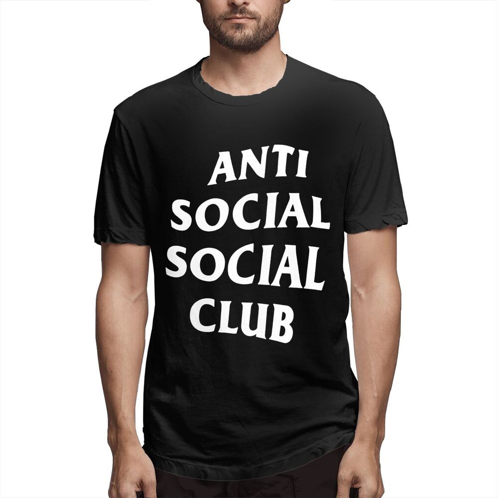 ANTI SOCIAL SOCIAL CLUB Áo Thun Nam Ngắn Tay Cổ Tròn Thời Trang 100% Cotton