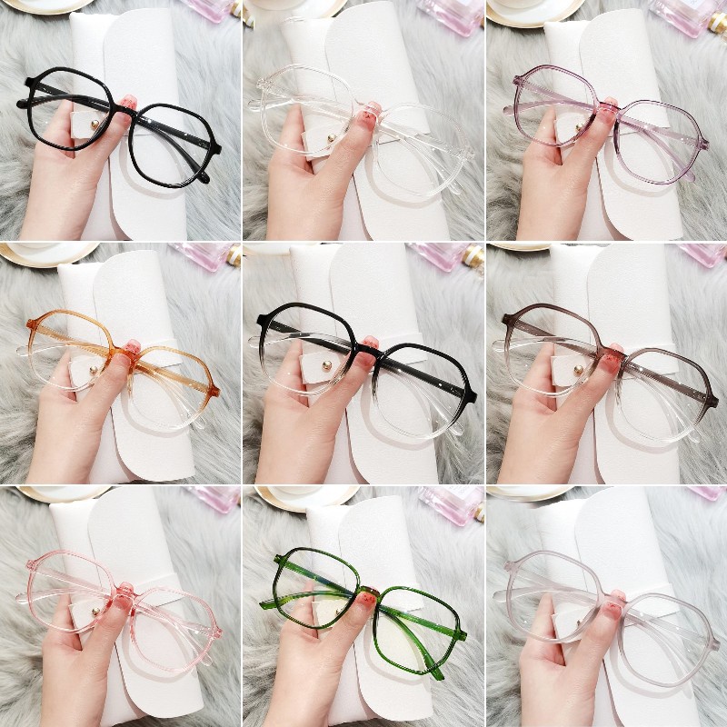 Kính Mắt Gọng Tròn Siêu Nhẹ Không Viền Màu Gradient Phong Cách Hàn Quốc Thời Trang Cho Nữ