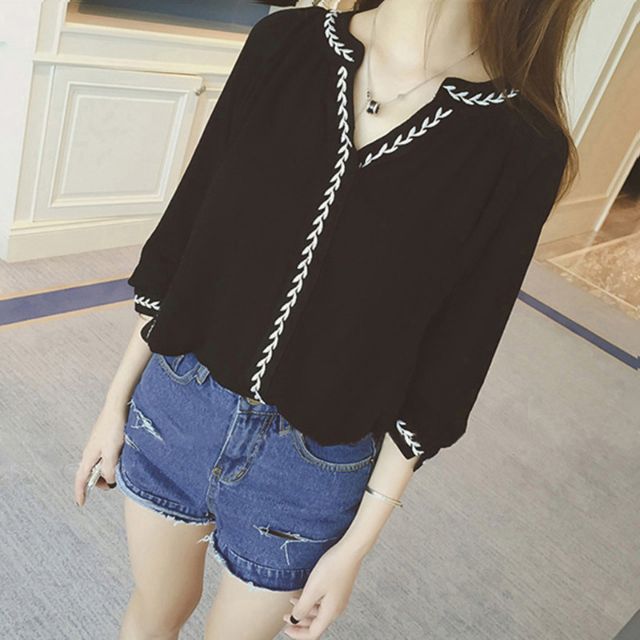 Áo Voan Viền Cổ Bigsize