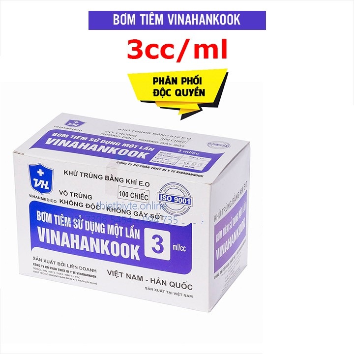 Bơm tiêm y tế từ 1cc đến 50cc Vinahankook