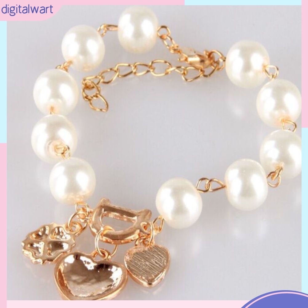 Vòng tay thiết kế chuỗi hạt ngọc trai nhân tạo sang trọng cá tính thanh lịch dành cho nữ