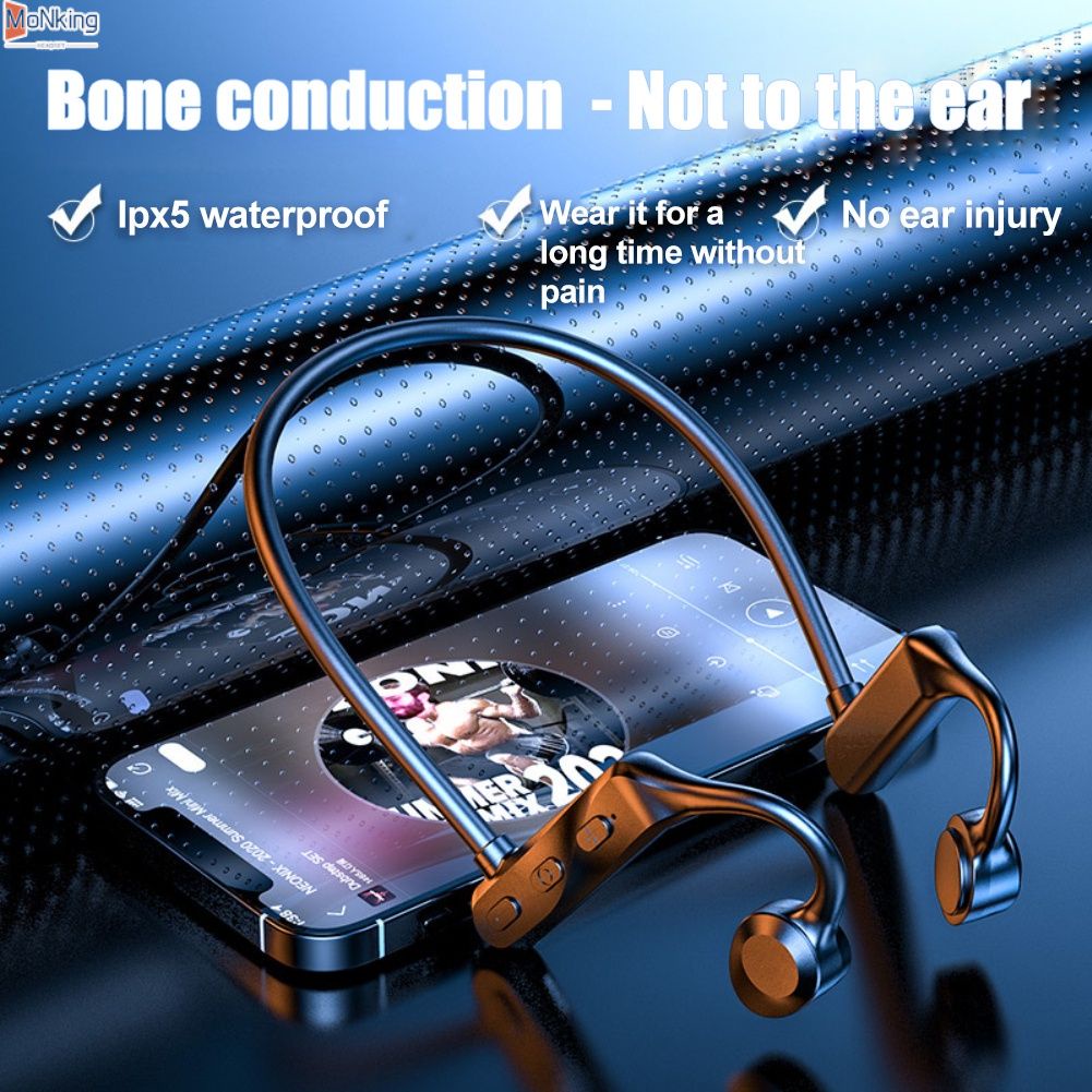 Xương Dẫn Khái Niệm Bluetooth Tai Nghe Không Dây Thể Thao Tai Nghe Rảnh Tay Với Microphone cho Xiaomi iPhone Máy Tính Bảng Máy Tính Xách Tay-MKSHOP