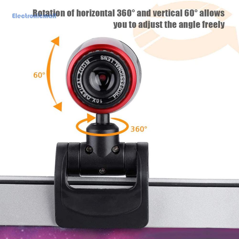 Webcam điện tử USB 2.0 HD kèm micro hỗ trợ phát sóng trực tiếp | BigBuy360 - bigbuy360.vn