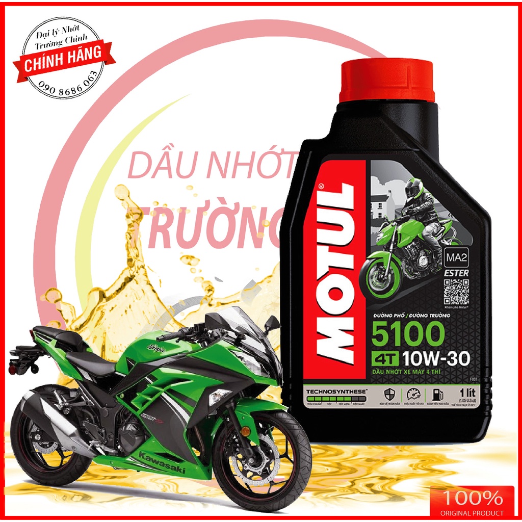 Nhớt Motul 5100 10W30 dành cho xe số, tay côn mới