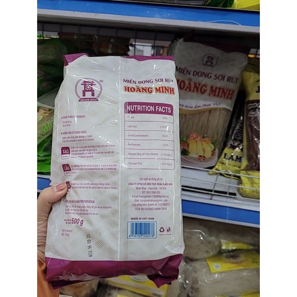 MIẾN DONG SỢI RÚT HOÀNG MINH 500G.