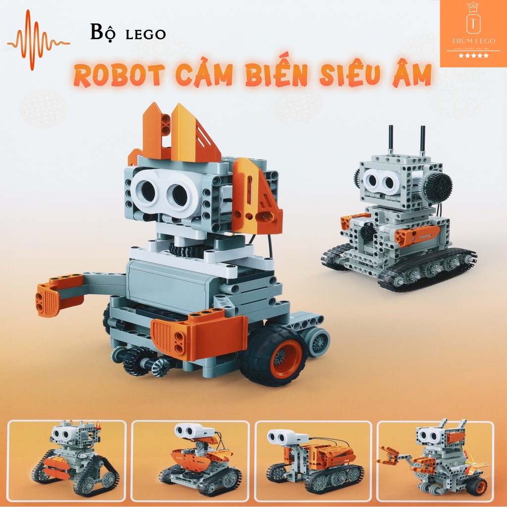 LEGO TECHNIC ROBOT CÓ CẢM BIẾN SIÊU ÂM ĐIỀU KHIỂN TỪ XA KÈM SÁCH MÃ 6917 555 CHI TIẾT ĐỒ CHƠI KHOA HỌC