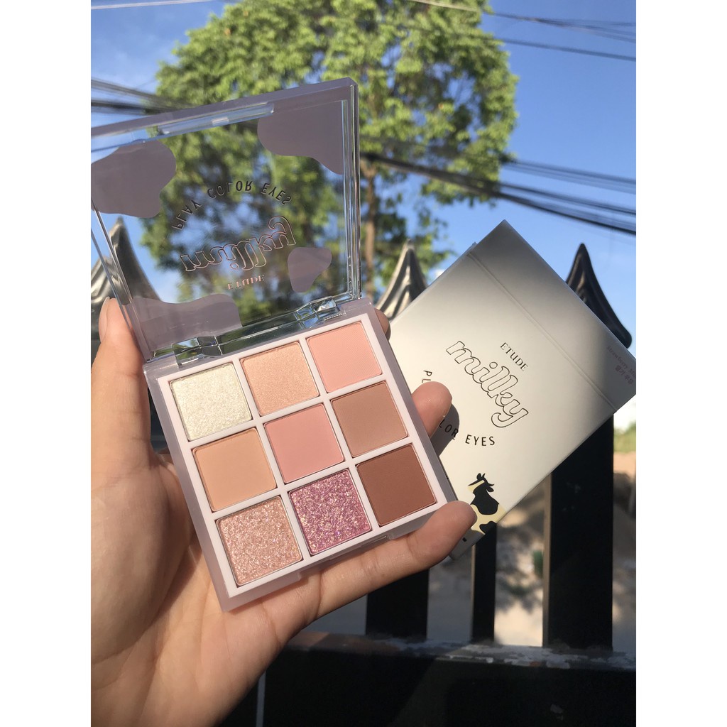 Phấn mắt 9 ô màu sắc trẻ trung Etu.de House Milky Play Color Eyes Strawberry Milk