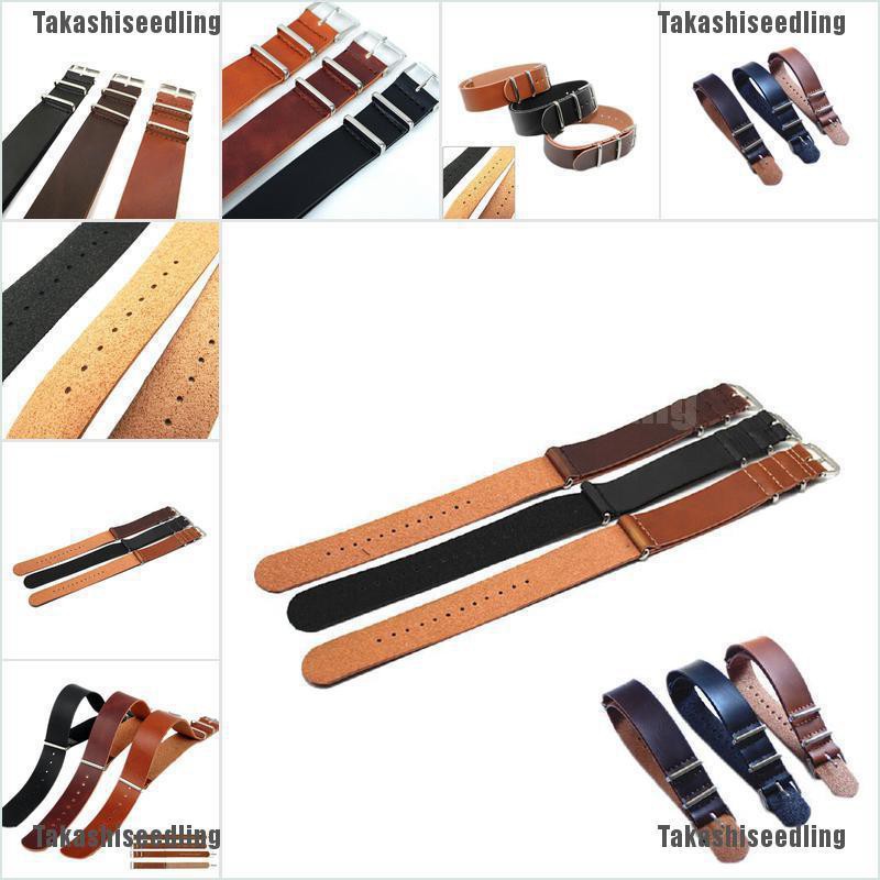 seedling 1*Genuine Leather Military Watch Strap Band NATO G10 MoD Design