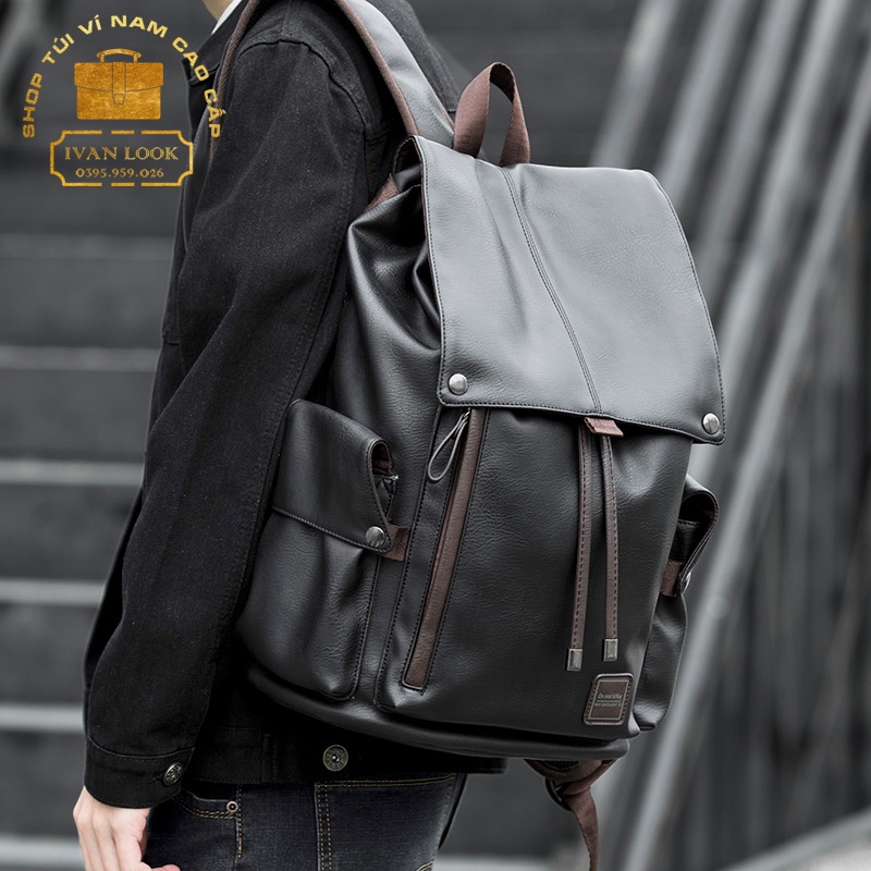Balo Thời Trang Nam Nữ Unisex Chống Nước Chống Xước - Cặp Có Ngăn Đựng Latop - Balo Nam IVAN LOOK