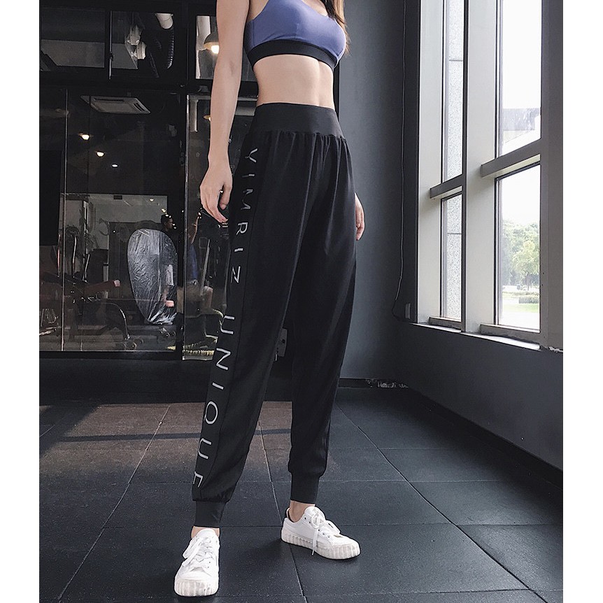 Quần Tập Gym Nữ Jogger Thể Thao Yim Cao Cấp Cá Tính