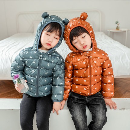 Áo khoác hoodie tay dài hoạ tiết hoa cho bé