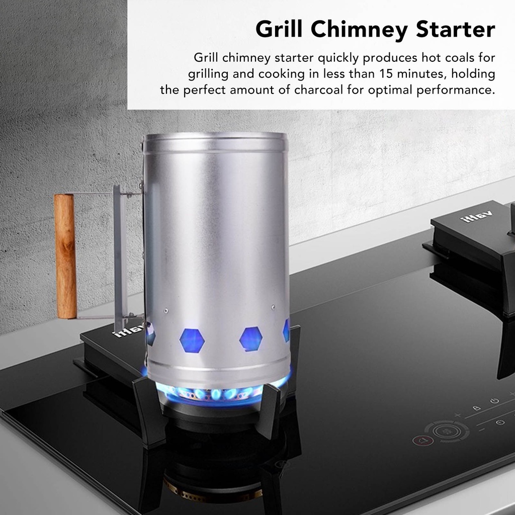 Nướng ống khói Starter Di động tròn có thể bật lửa với bộ kích hoạt nhả nhanh cho tiệc nướng cắm trại ngoài trời Hydrogen065