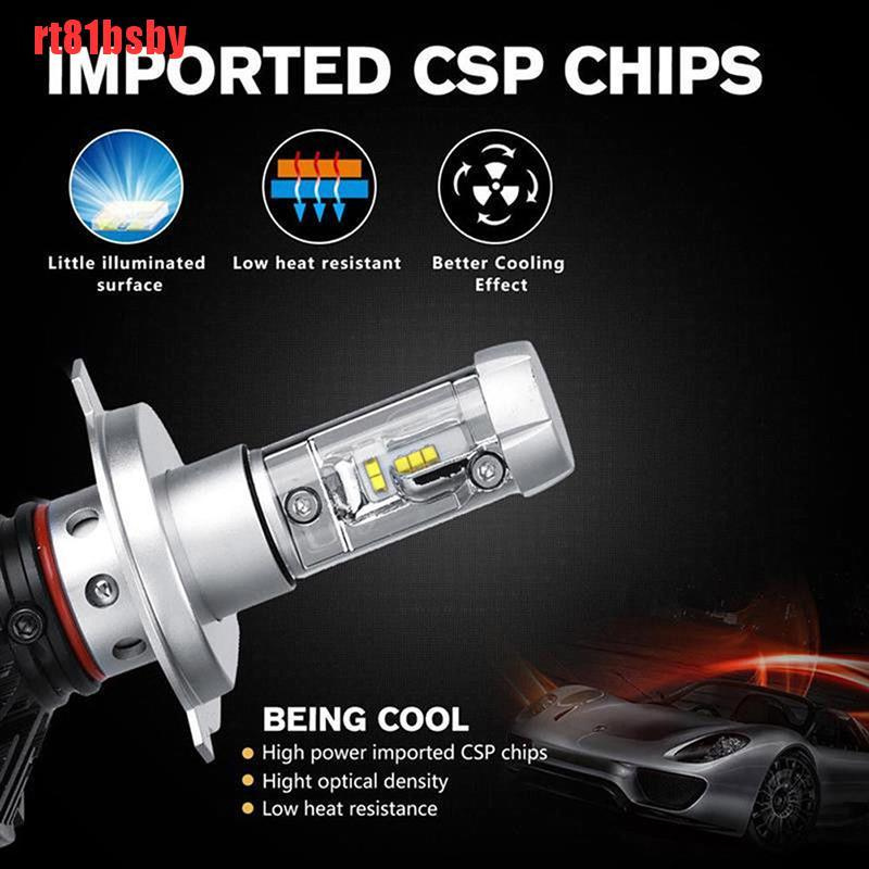 [rt81bsby]2PCS X3 H4 100W 12000LM LED Headlight Turbo Light Bulbs Car Conversion Kit 6000K