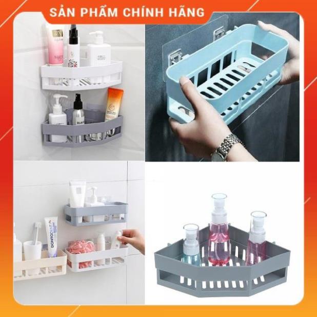Kệ Dán Tường Nhà Tắm,Nhà Bếp Tiện Dụng (Kèm 2 Miếng Dán)