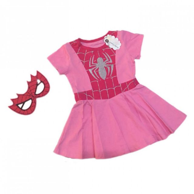Đầm hóa trang spider cho bé gái