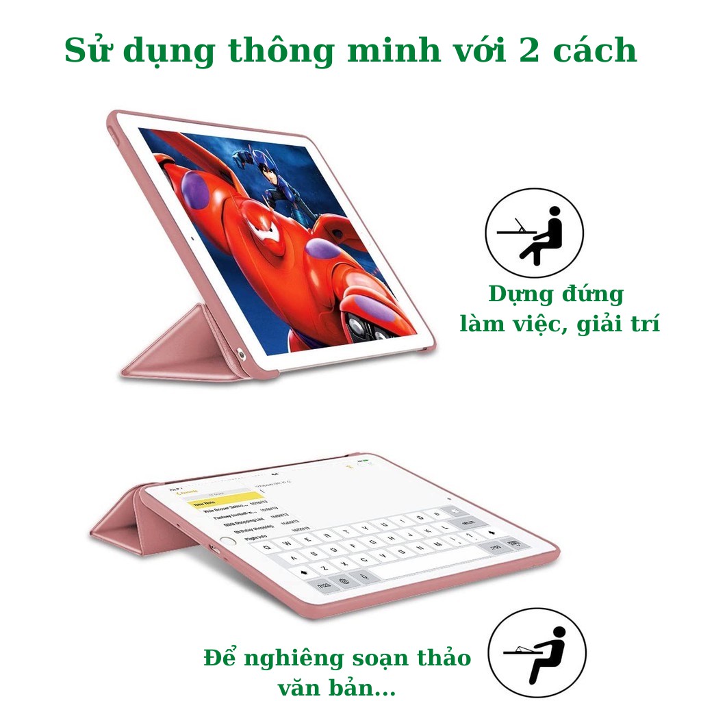 Ốp ipad Silicon 3 Mảnh Chất Đẹp ốp ipad Gen 5/6/7/8/9/Pro 11/10.5/Air 4/3/2/1...MOBILE999