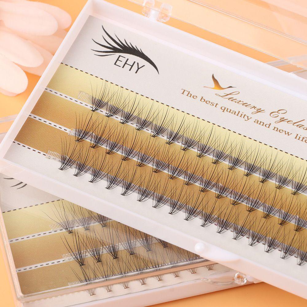 BEAUTY Bộ 60 Cụm Lông Mi Giả Dài Cong Tự Nhiên