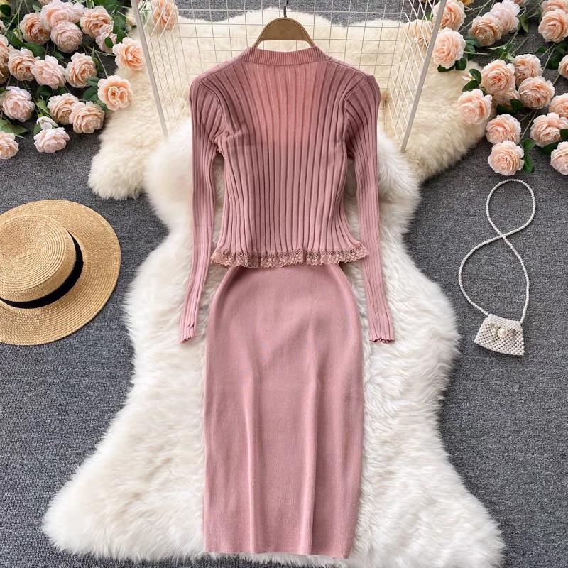 Set váy len thu đông