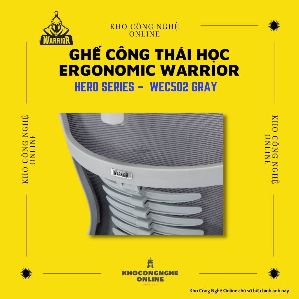 Ghế công thái học ergonomic WARRIOR – Hero series – WEC502 Gray