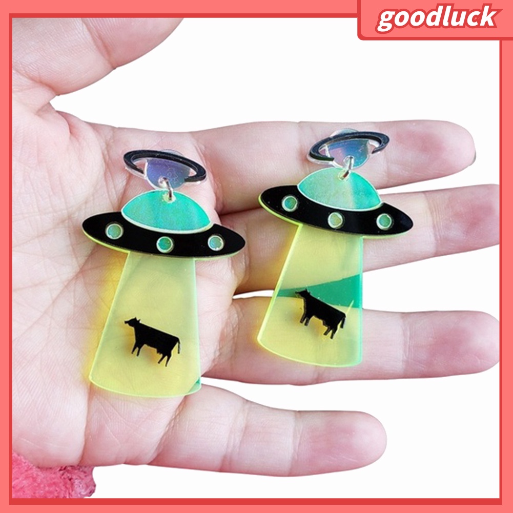 Khuyên Tai Nữ Hình Người Ngoài Hành Tinh Chất Liệu Acrylic