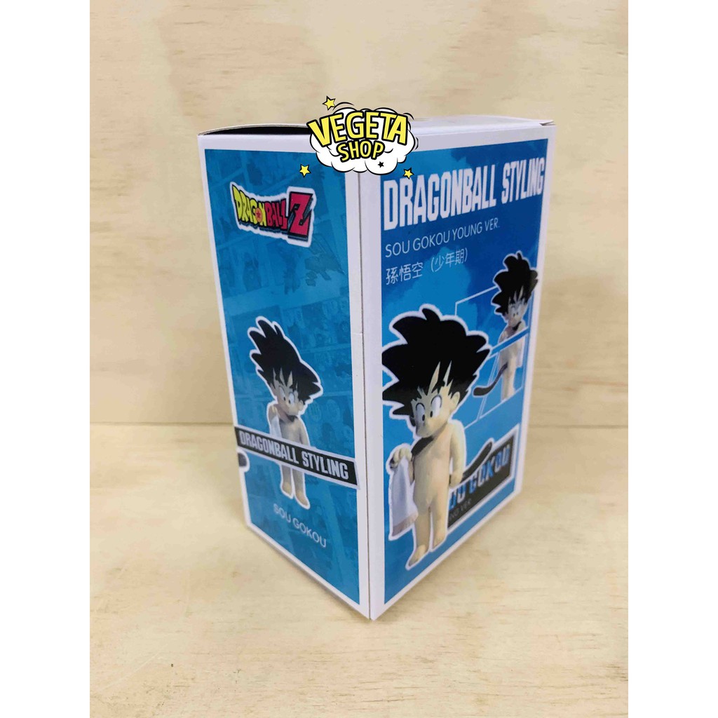 Mô hình Dragon Ball - Mô hình Songoku Goku Young - Goku cởi chuồng tắm - Dragon Ball Styling - Fullbox - Cao 10,5cm
